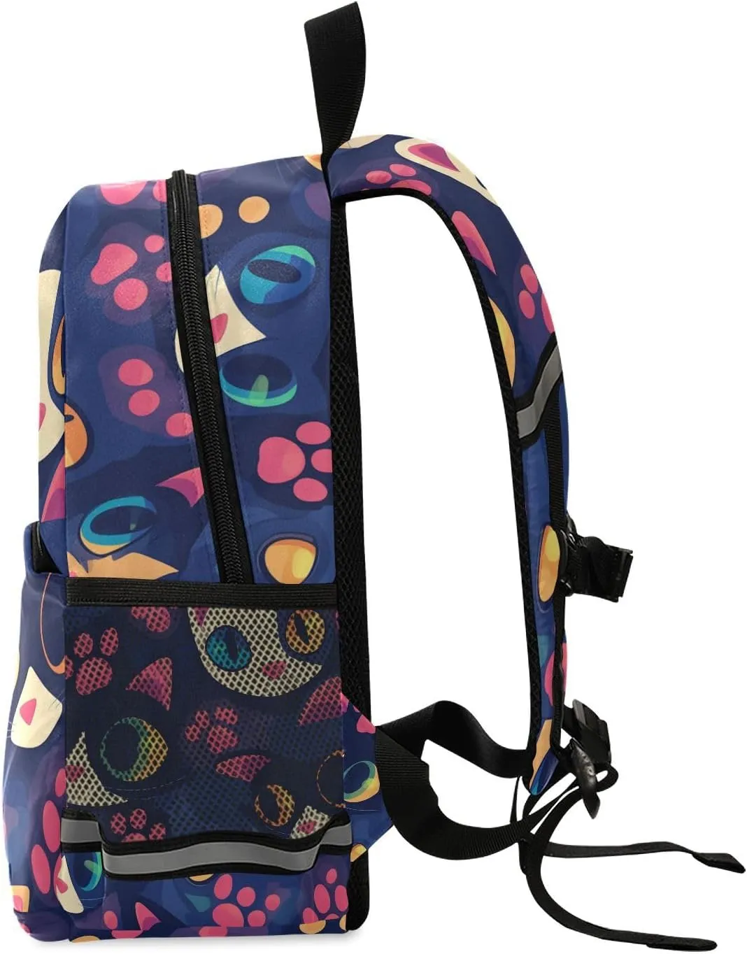 Footprint Cat Fashion Kids Backpack for Kindergarten Lightweight Cute Bookbag Travel Outdoor Daypack