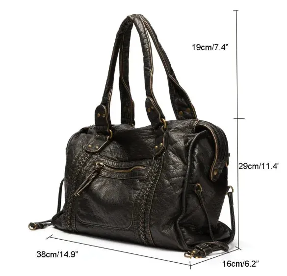 French Retro Biker Messenger Bag