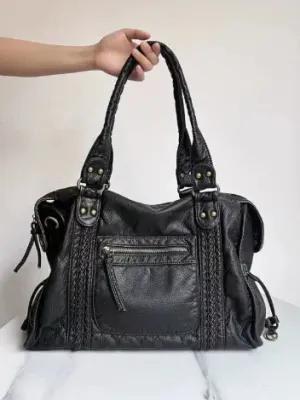 French Retro Biker Messenger Bag
