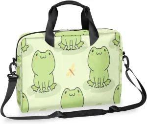 Frog Laptop Bag 16 Inch with Shoulder Straps & Handle Water-Resistant Durable Messenger Bag for Men Women Business Office Travel Gifts