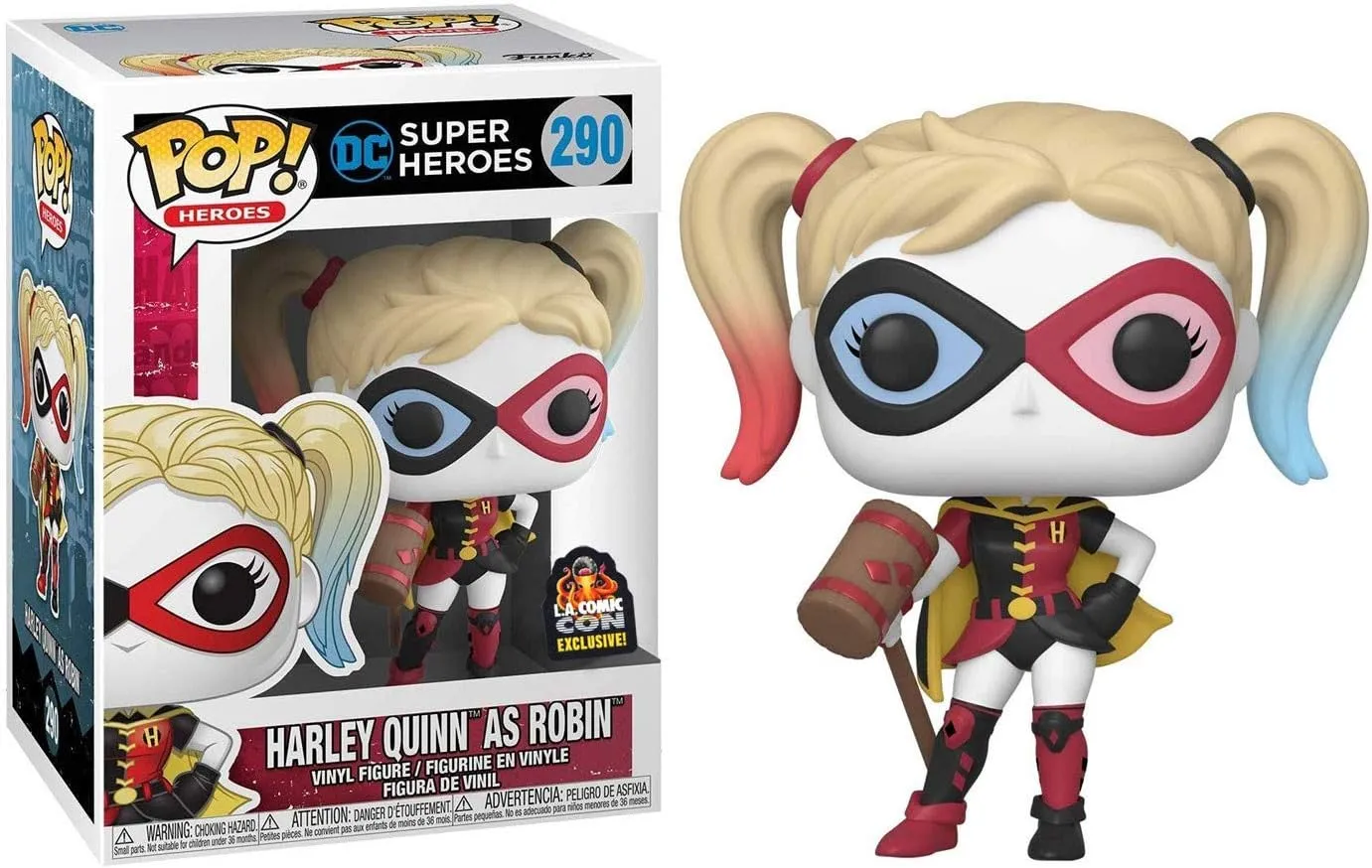 Funko DC Comics POP! Heroes Harley Quinn AS Robin Vinyl Figure 2019 L.A. Comic CON Exclusive #290