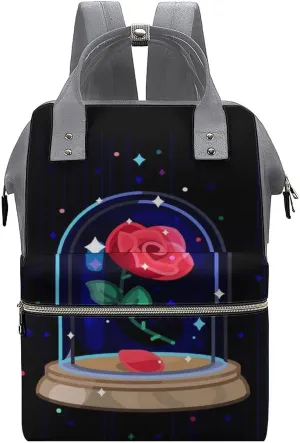 FunnyStar Beauty And Beast Women's Laptop Backpack Travel Nurse Shoulder Bag Casual Mommy Daypack, Gray-style, 0ne size