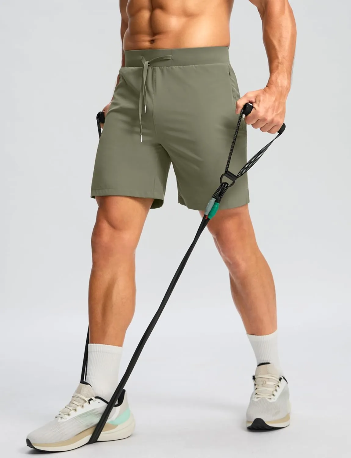 G Gradual Men's Workout Shorts with Zipper Pockets 7'' Lightweight Quick Dry Athletic Gym Running Shorts for Men