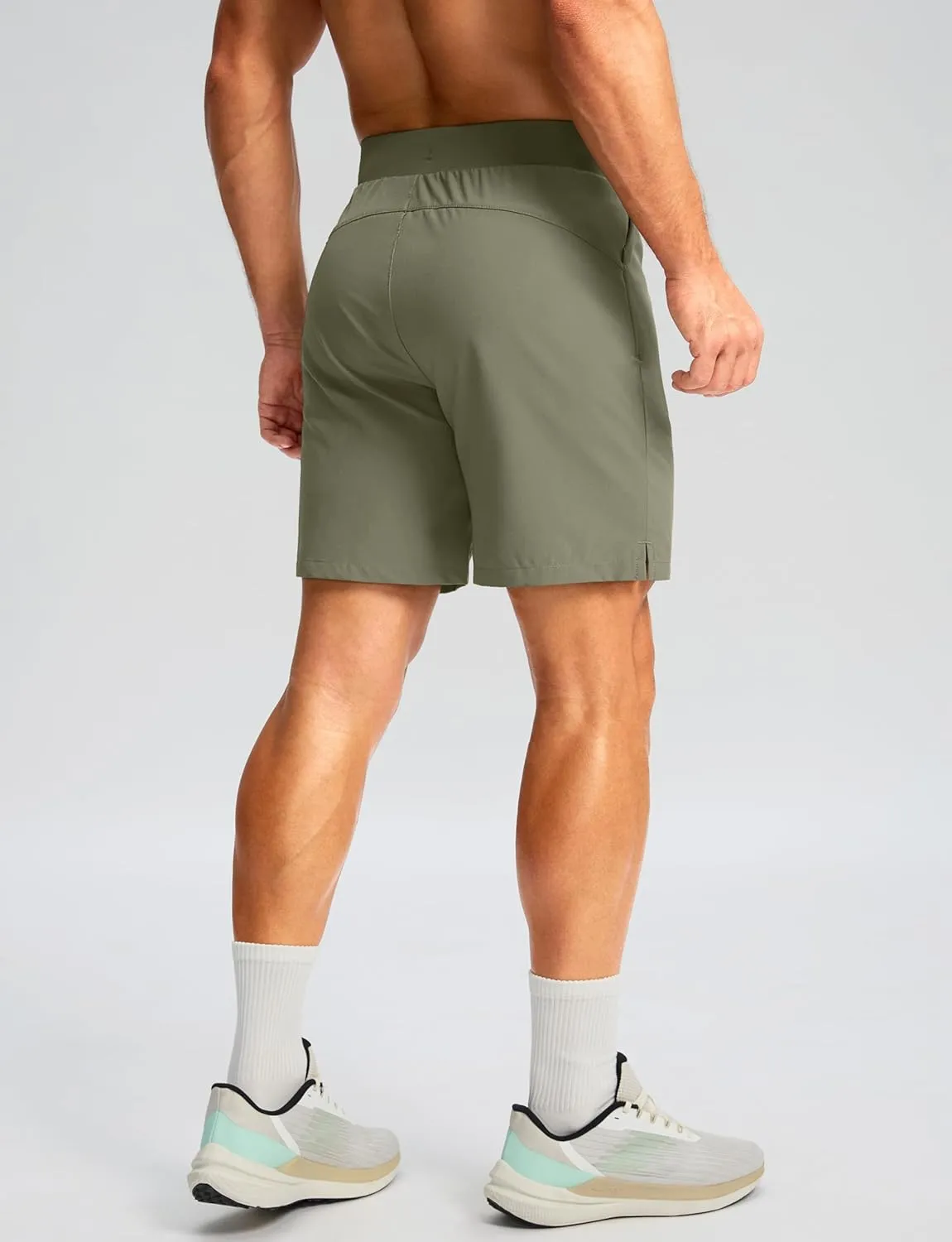 G Gradual Men's Workout Shorts with Zipper Pockets 7'' Lightweight Quick Dry Athletic Gym Running Shorts for Men