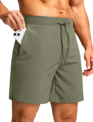 G Gradual Men's Workout Shorts with Zipper Pockets 7'' Lightweight Quick Dry Athletic Gym Running Shorts for Men