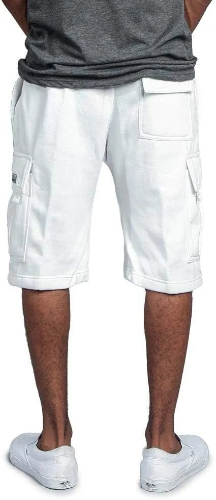 G-Style USA Men's Solid Fleece Heavyweight Cargo Shorts