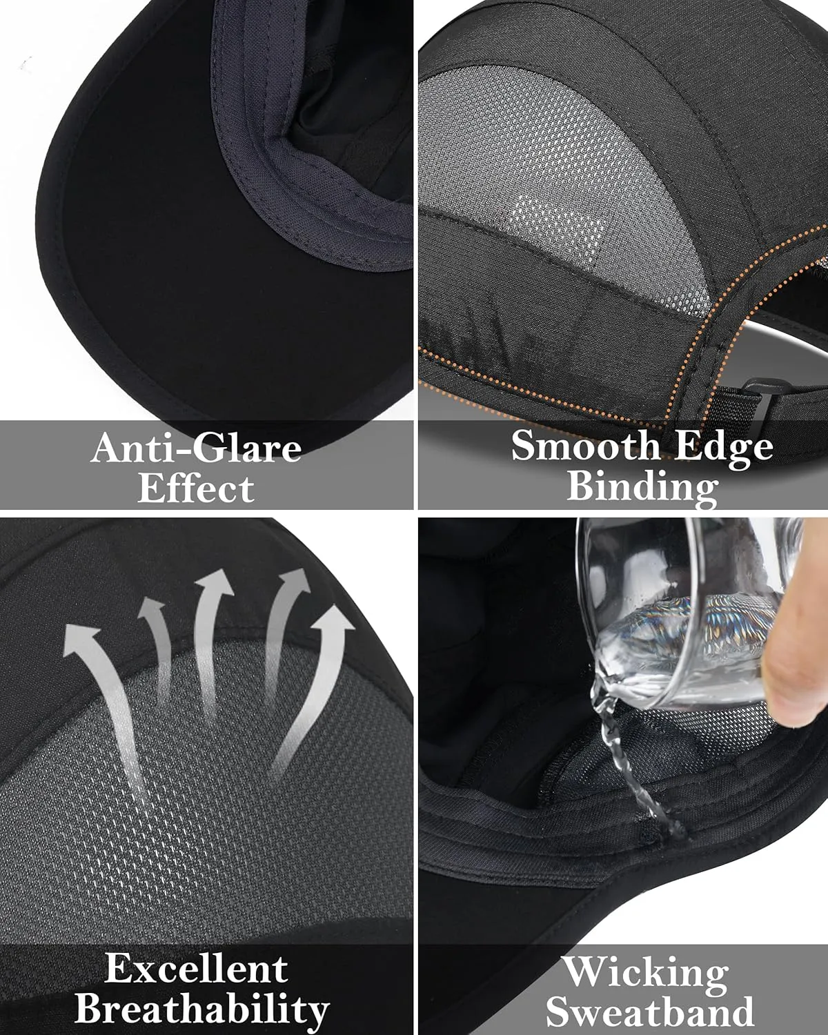 GADIEMKENSD Outdoor Running Hat Breathable Mesh