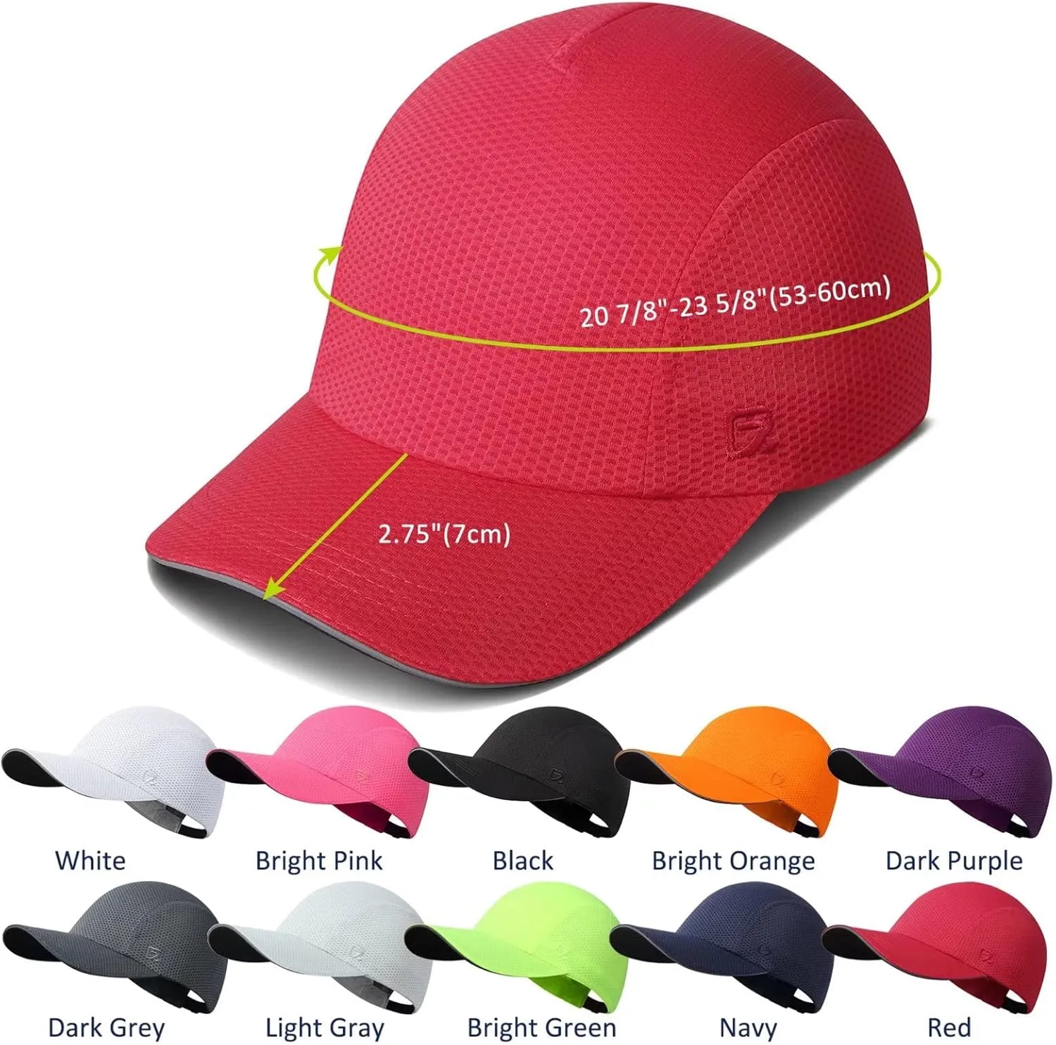 GADIEMKENSD Women's Race Day Running Cap Performance Mesh Hat - Excellent Ventilation, Lightweight, Reflective Safety