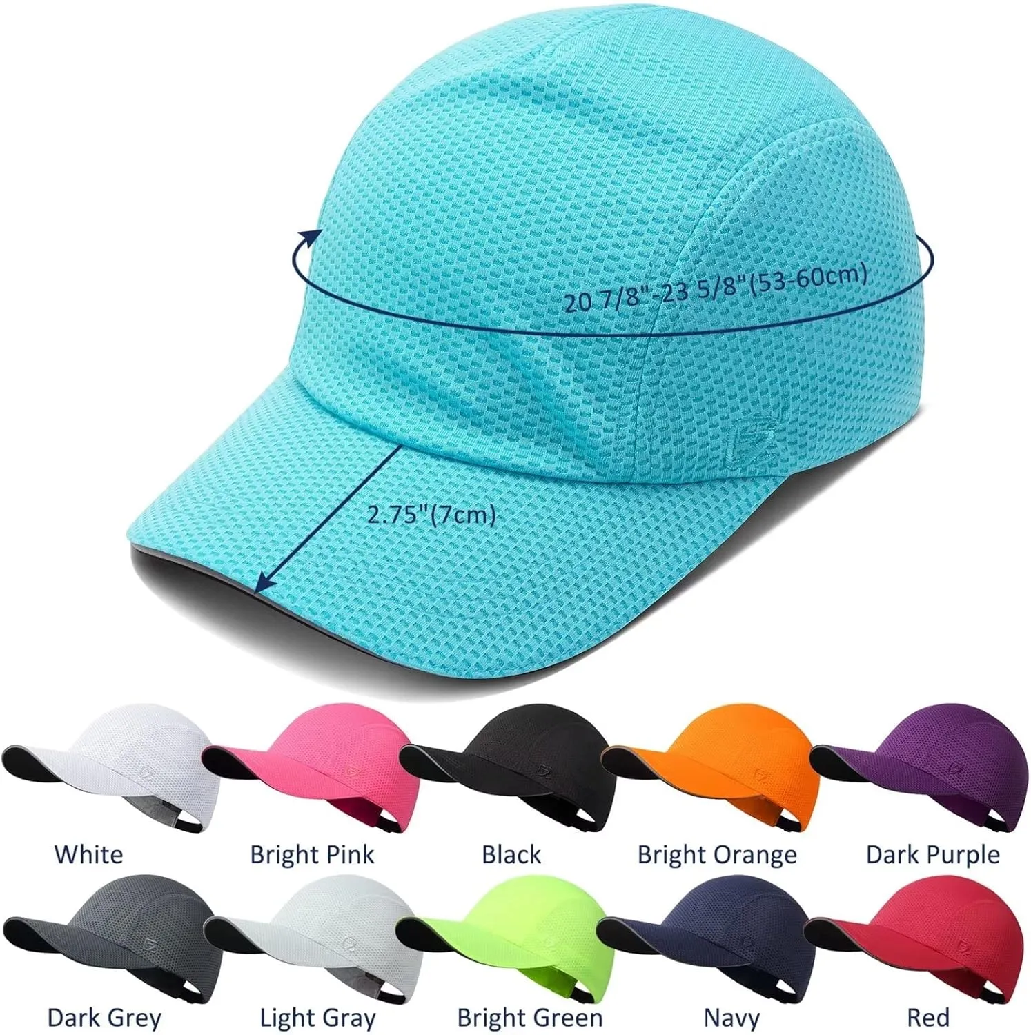 GADIEMKENSD Women's Race Day Running Cap Performance Mesh Hat - Excellent Ventilation, Lightweight, Reflective Safety