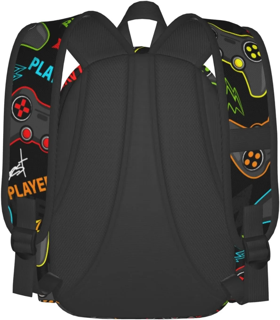 Game Joysticks Laptop Backpack For Men Women, Gaming Theme Lightweight Daypack Bookbag For Daily Commutes Business Travel Hiking