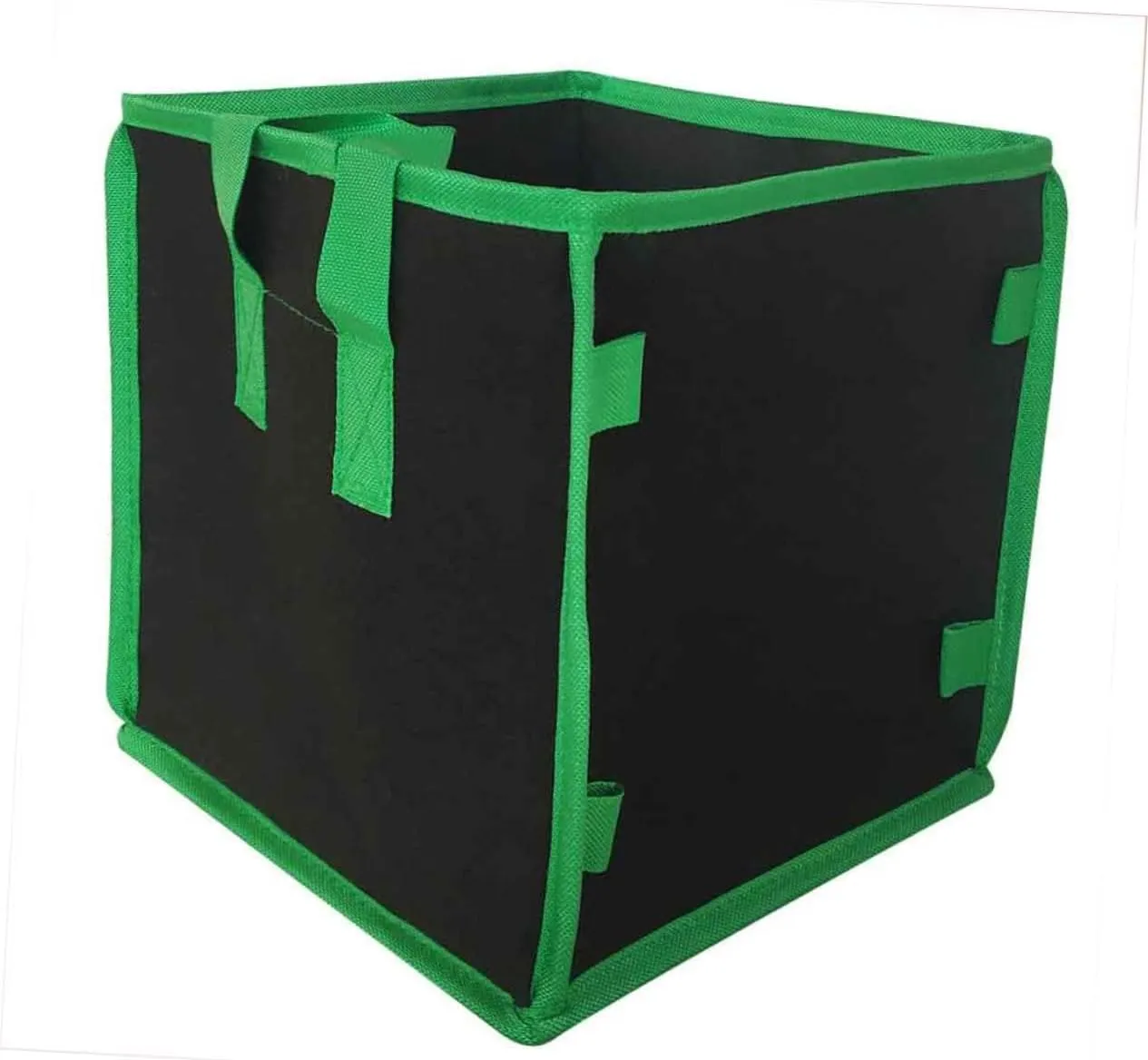 GANAZONO Horticultural Planting Bag Extra Large Grow Bags Nonwovens Planting Pouch Square Container 10 Gallon 37x37x37cm Breathable Sturdy Sturdy Handle Straps