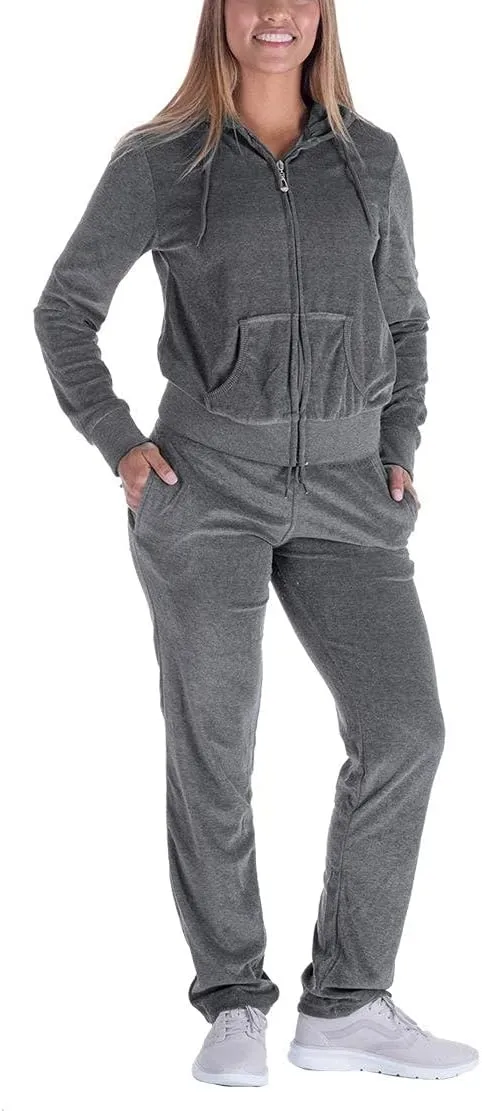 Gary Com 2 PCS Outfits Women's Fleece Sherpa Lined Sweatsuits Long Sleeve Hoodie and Sweat Pants Winter Warm Tracksuit Set