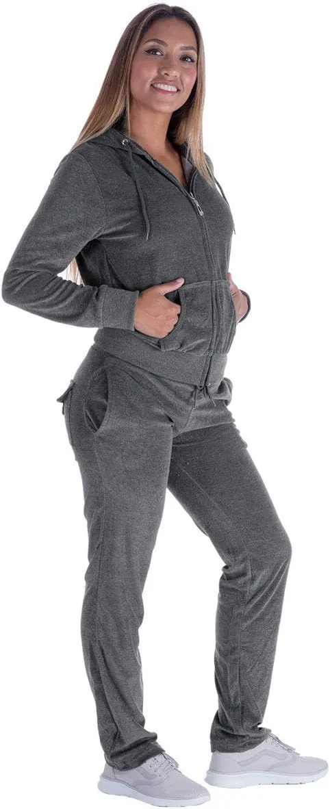 Gary Com 2 PCS Outfits Women's Fleece Sherpa Lined Sweatsuits Long Sleeve Hoodie and Sweat Pants Winter Warm Tracksuit Set