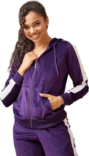 Gary Com 2 PCS Outfits Women's Fleece Sherpa Lined Sweatsuits Long Sleeve Hoodie and Sweat Pants Winter Warm Tracksuit Set