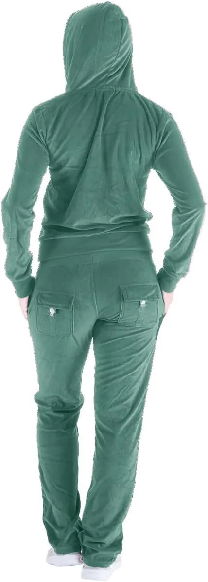 Gary Com 2 PCS Outfits Women's Fleece Sherpa Lined Sweatsuits Long Sleeve Hoodie and Sweat Pants Winter Warm Tracksuit Set