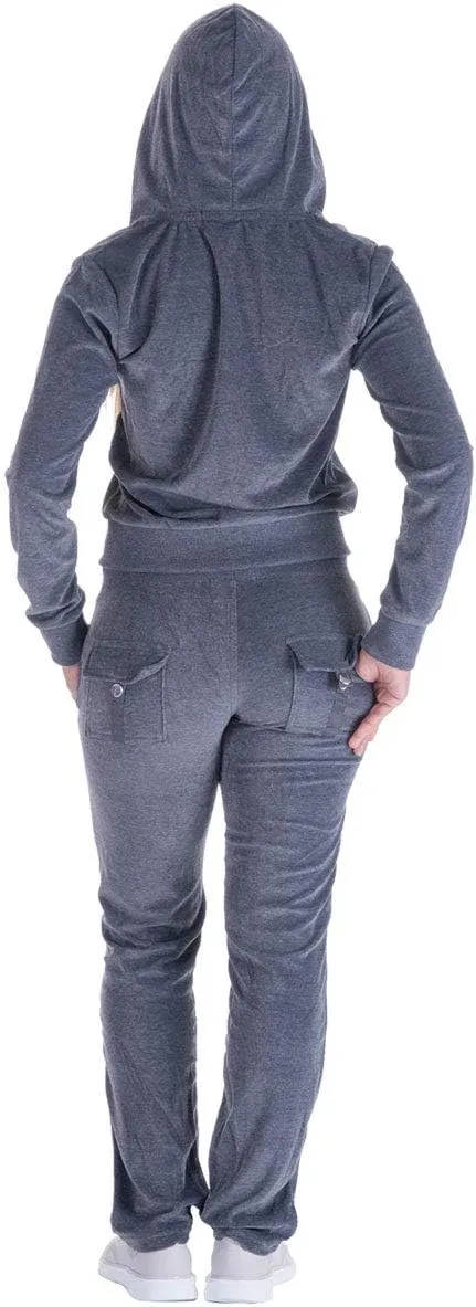 Gary Com 2 PCS Outfits Women's Fleece Sherpa Lined Sweatsuits Long Sleeve Hoodie and Sweat Pants Winter Warm Tracksuit Set