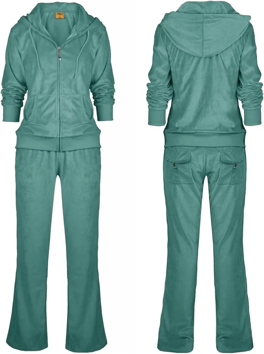 Gary Com 2 PCS Outfits Women's Fleece Sherpa Lined Sweatsuits Long Sleeve Hoodie and Sweat Pants Winter Warm Tracksuit Set