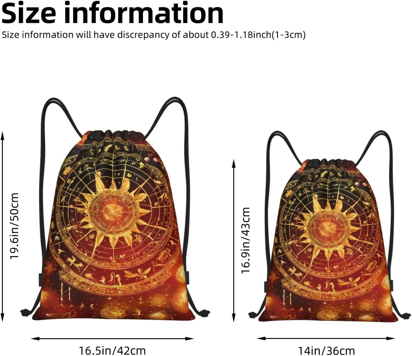 Gears Clock Bronze Century Print Drawstring Backpack,Foldable Gym Sack For Sports,Travel,Yoga,Hiking,Adjustable