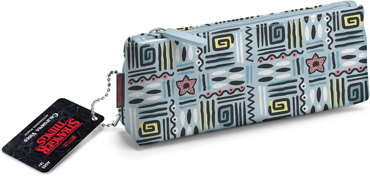 Genuine Fred Stranger Things Accessory Pouch, 80s California Vibes, Multicolor