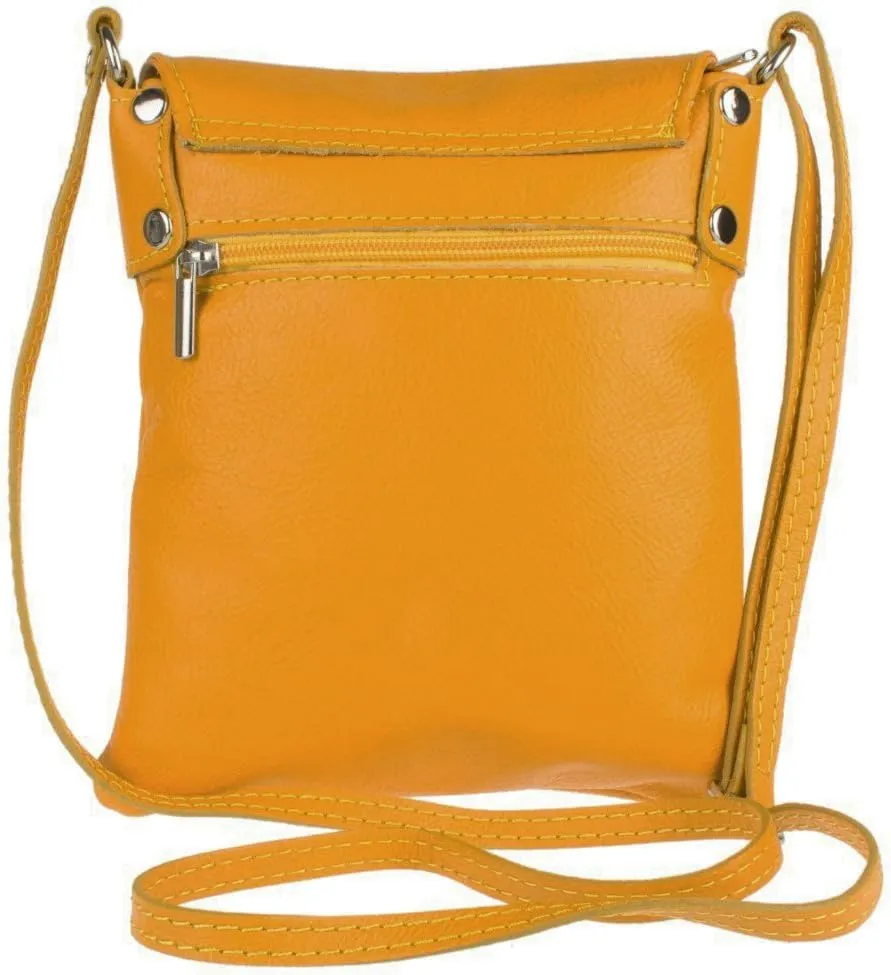 Girly HandBags Womens Italian Leather Shoulder Bag Small Cross Body Messenger Soft Leather Vera Pelle Phone Holder Holiday