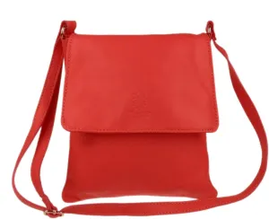 Girly HandBags Womens Italian Soft Leather Cross Body Messenger Bag Vera Plelle Shoulder Bag Flap Zipper