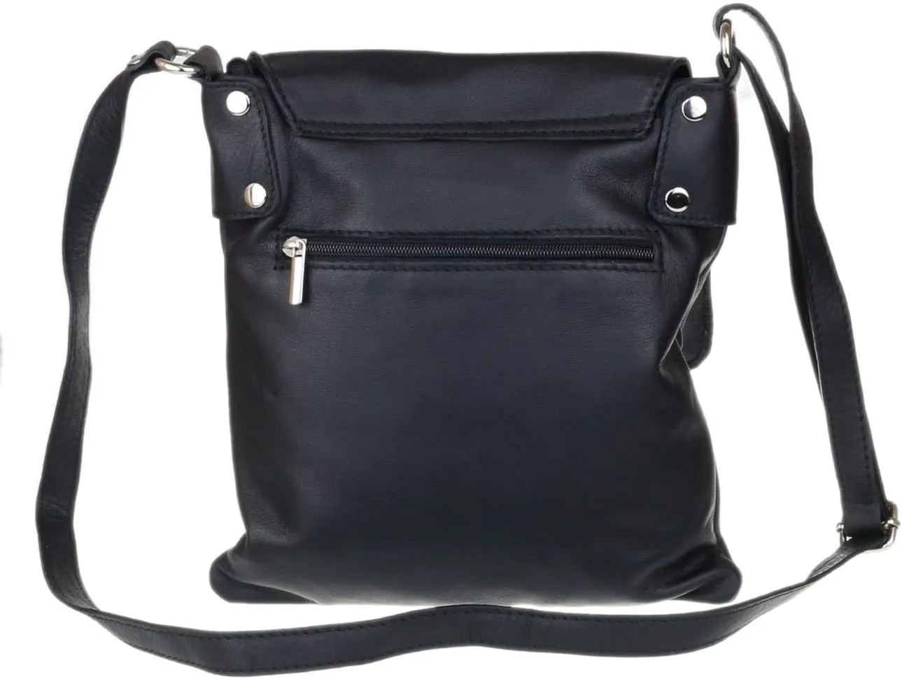 Girly HandBags Womens Italian Soft Leather Cross Body Messenger Bag Vera Plelle Shoulder Bag Flap Zipper