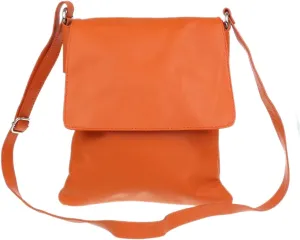 Girly HandBags Womens Italian Soft Leather Cross Body Messenger Bag Vera Plelle Shoulder Bag Flap Zipper