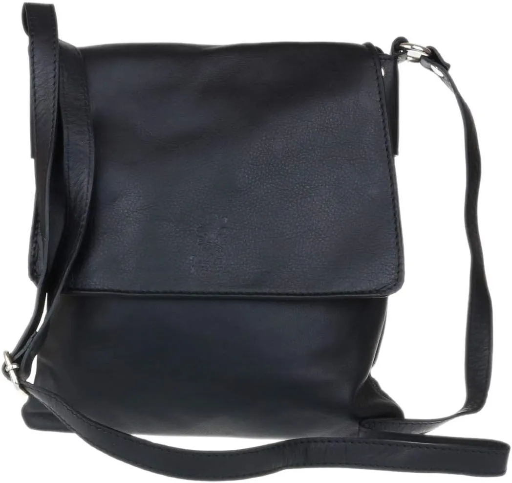 Girly HandBags Womens Italian Soft Leather Cross Body Messenger Bag Vera Plelle Shoulder Bag Flap Zipper