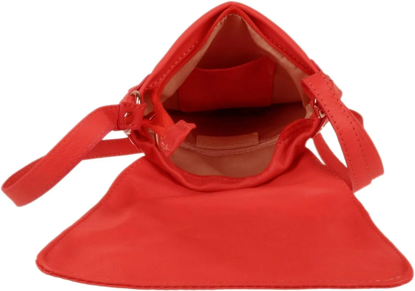 Girly HandBags Womens Italian Soft Leather Cross Body Messenger Bag Vera Plelle Shoulder Bag Flap Zipper