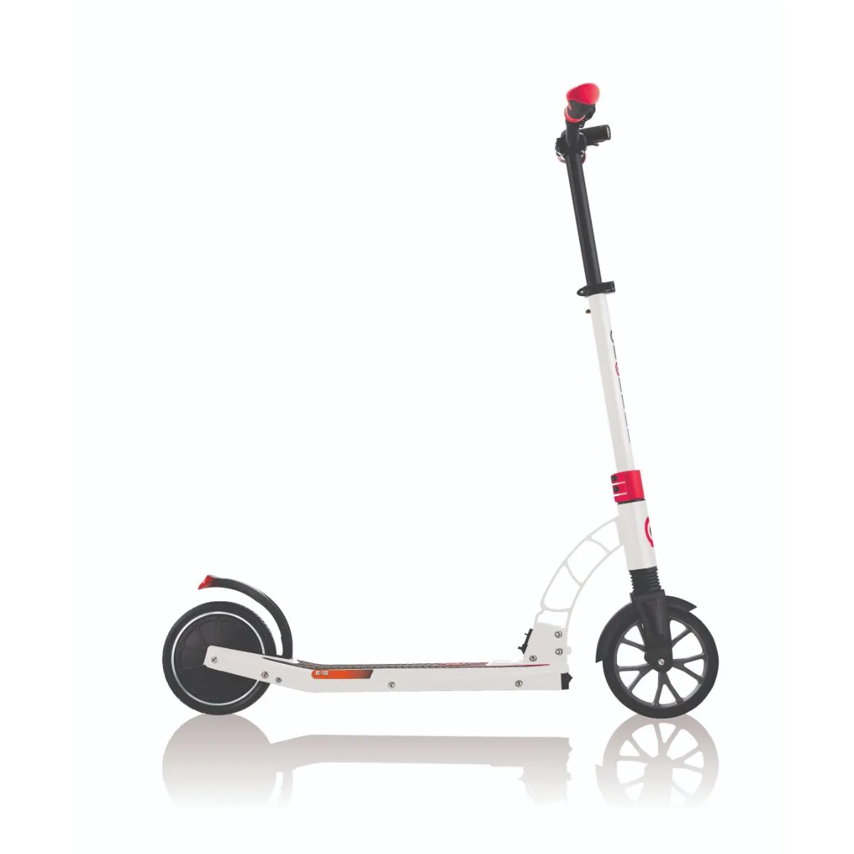 Globber K One E-Motion 15 Foldable Electric Scooter - White/Red