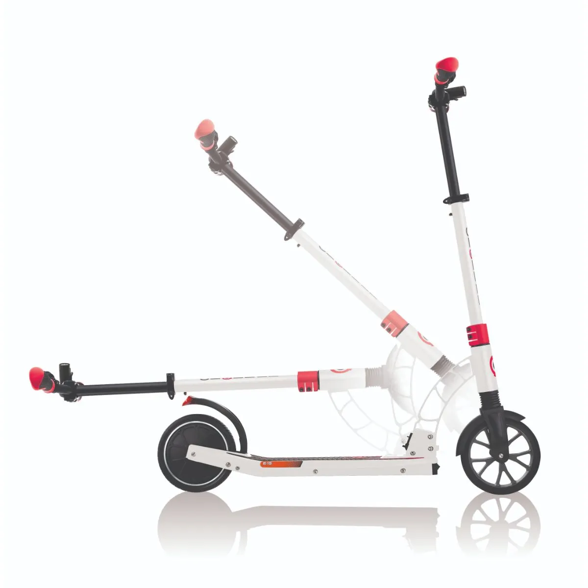 Globber K One E-Motion 15 Foldable Electric Scooter - White/Red