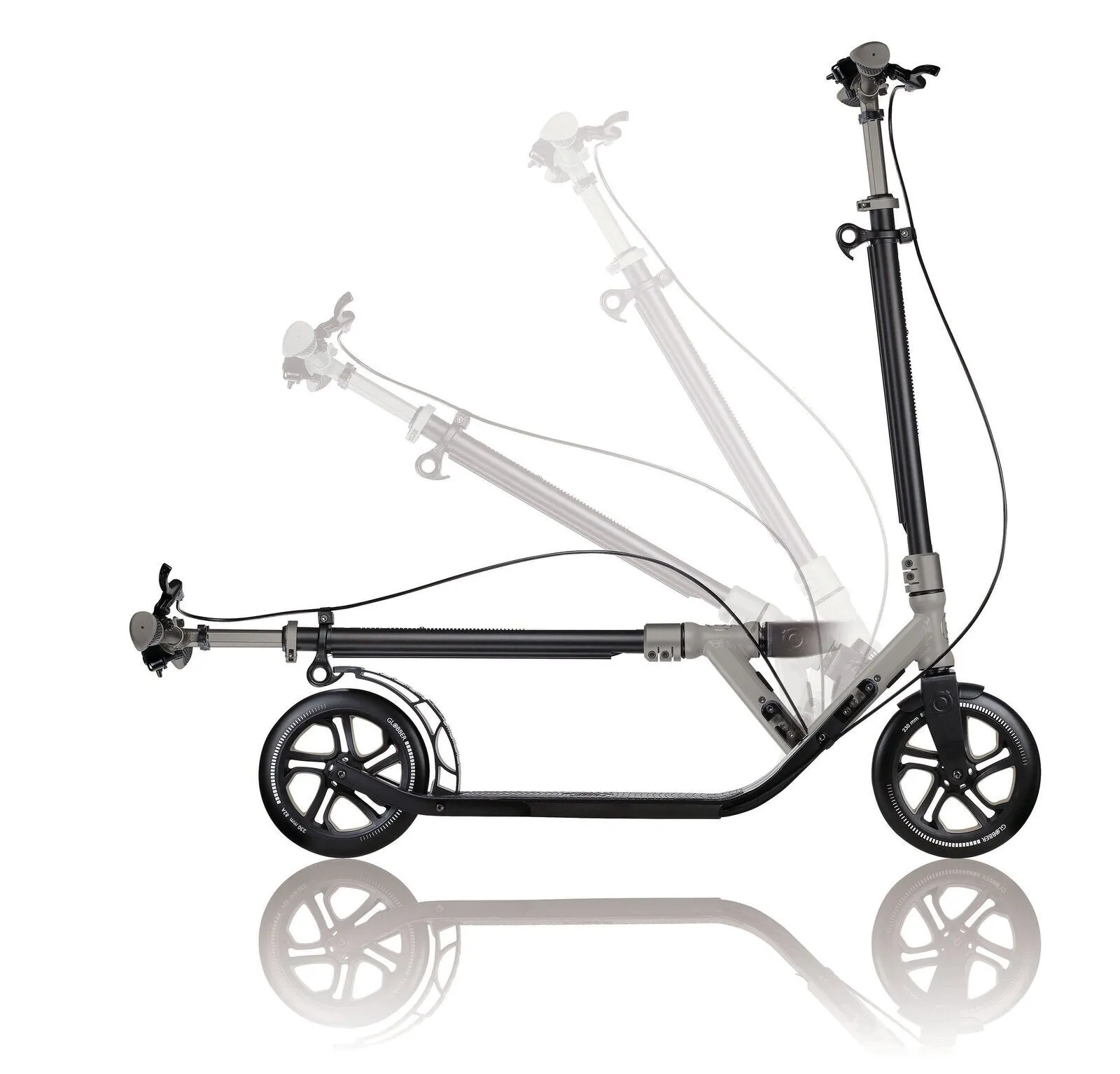 Globber ONE NL 230 Ultimate Adult Scooter - Titanium/Lead Grey