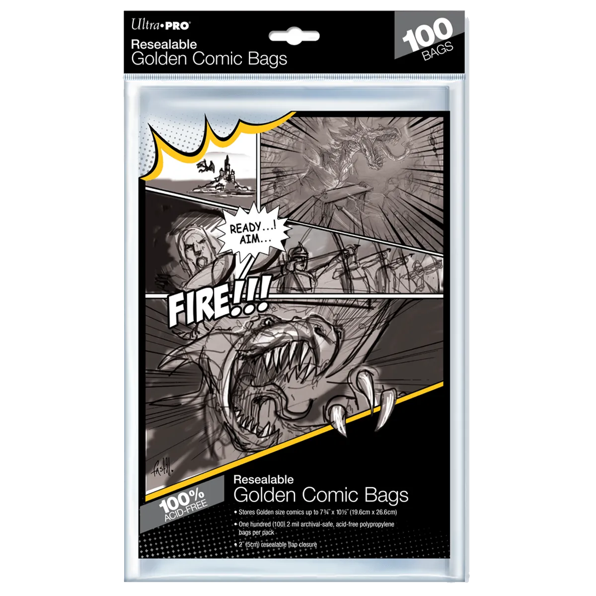 Golden Age Size Resealable Comic Bags (100ct)