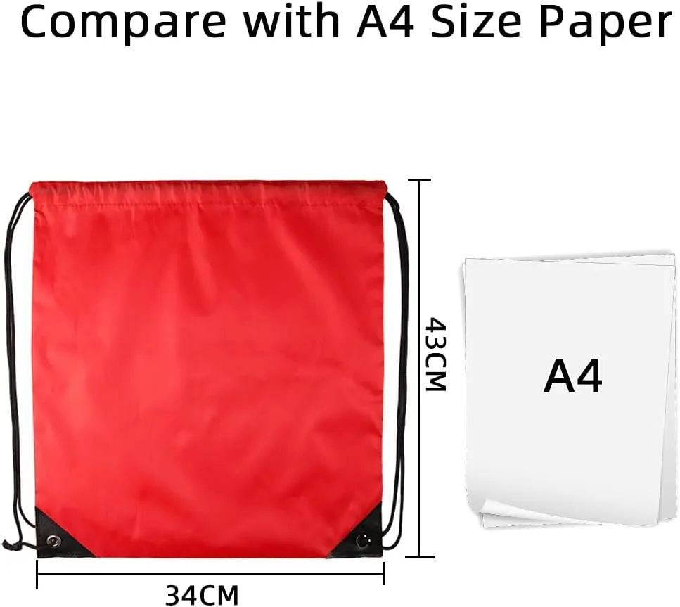 GoodtoU Drawstring Backpacks Bulk String Bags - Red Drawstring Bags Party Favors for Adults 16 Pcs