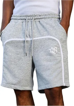 GORGLITTER Men's Graphic Workout Shorts Running Gym Athletic Drawstring Waist Straight Leg Track Shorts