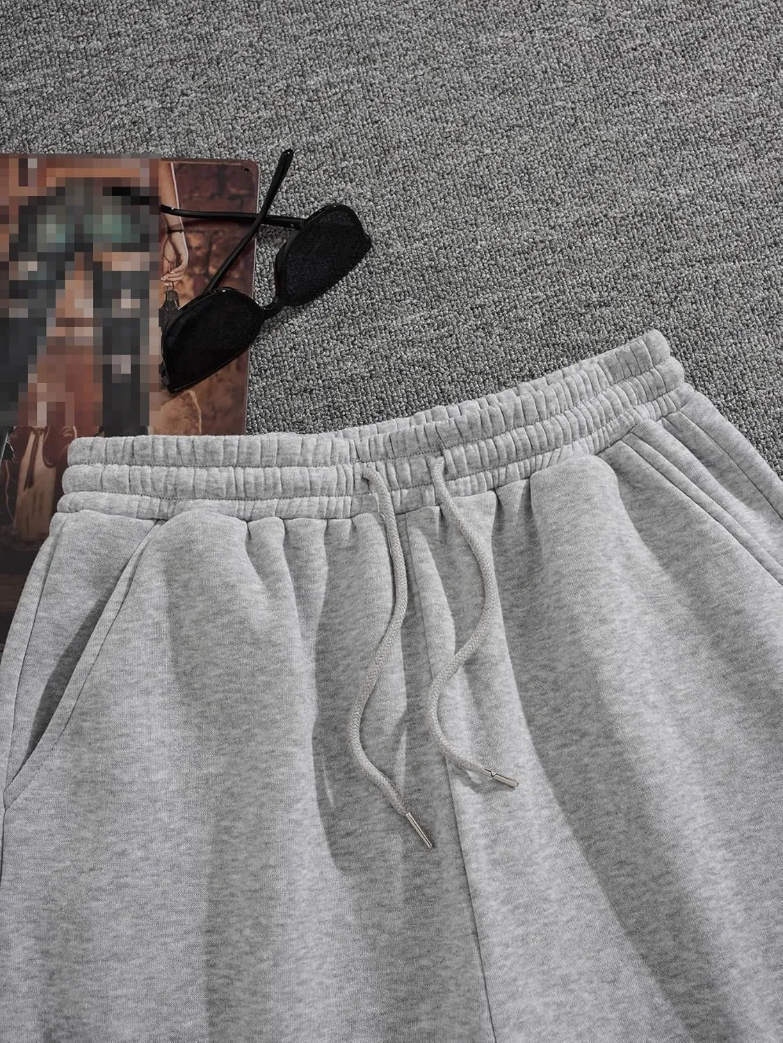 GORGLITTER Men's Letter Graphic Track Shorts Drawstring Waist Summer Workout Shorts