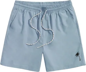 GORGLITTER Men's Letter Graphic Track Shorts Drawstring Waist Summer Workout Shorts