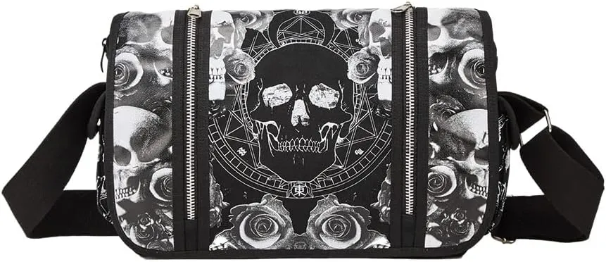 Goth Y2K EMO Backpack - Messenger Bag Grunge Street Hipster (BB3022)