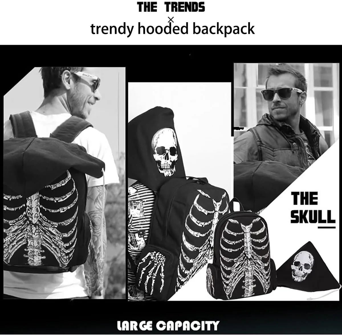 Goth Y2k EMO Messenger Bag Grunge Street Hipster Backpack (BB3021)