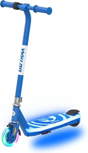 Gotrax Scout Pro Electric Scooter for Kids, Max 3 Mile Range, 6 Mph Speed by 80W Motor and Thumb Throttle, 5" Solid Wheels with Flash Wheel & Deck Lights, Max 110 Lbs Load for Boy & Girl Ages 4-7