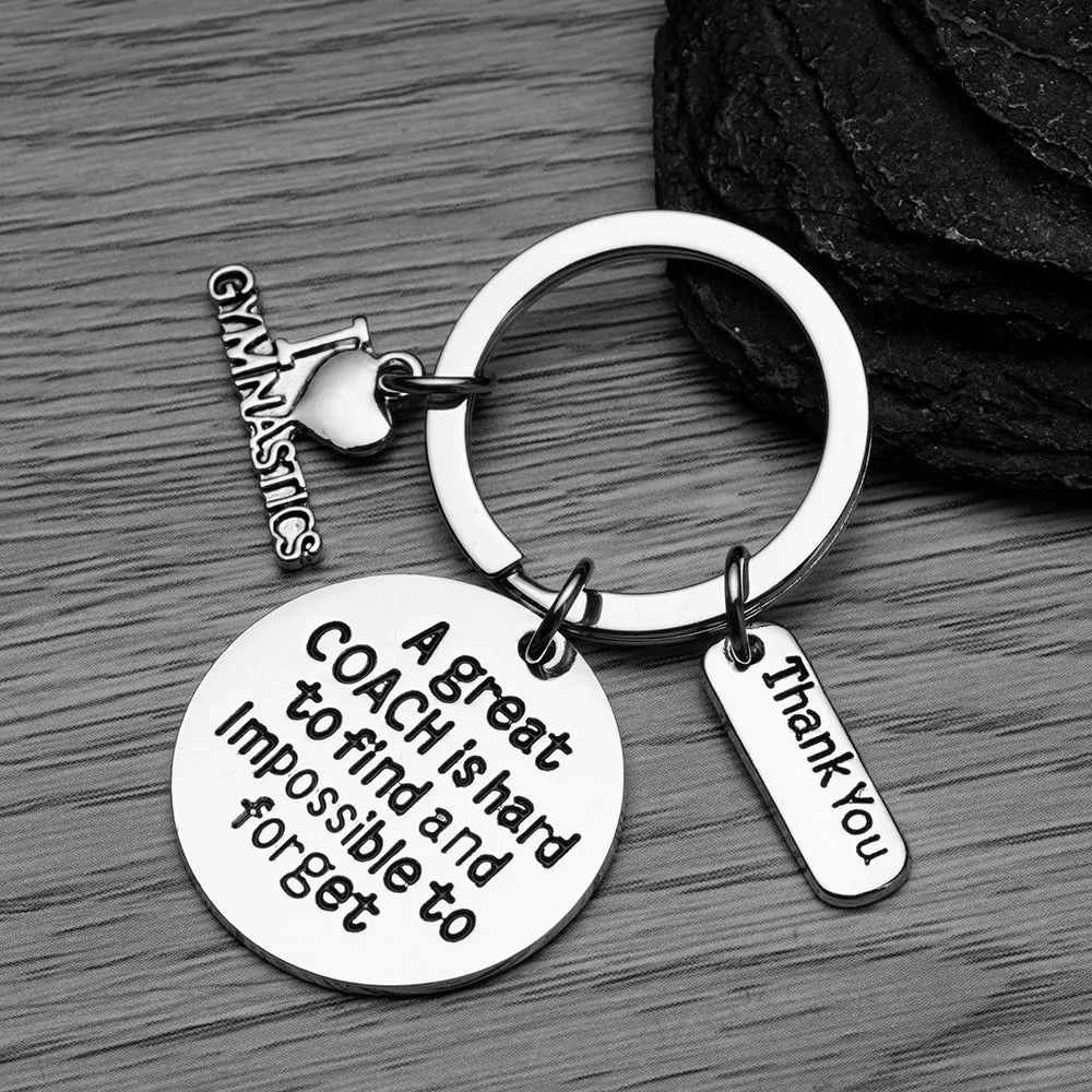 Great Coach Gymnastics  Keychain - Pick Charm