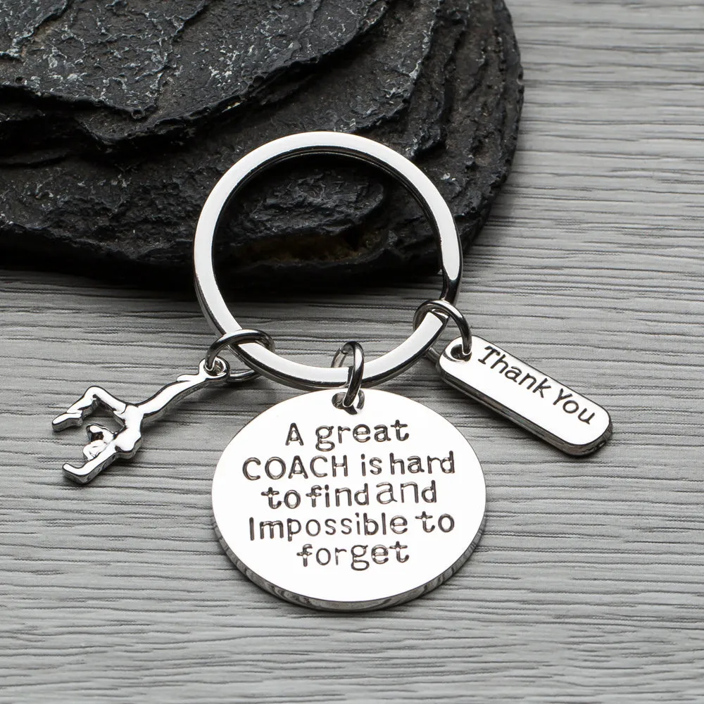 Great Coach Gymnastics  Keychain - Pick Charm
