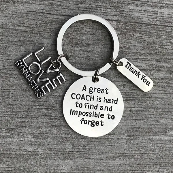 Great Coach Gymnastics  Keychain - Pick Charm
