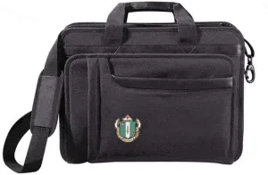 Greekgear Delta Zeta Crest - Shield Briefcase Attache Black