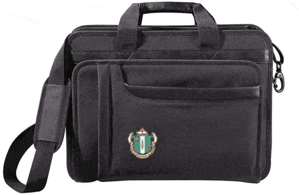 Greekgear Delta Zeta Crest - Shield Briefcase Attache Black