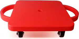 GSE Games & Sports Expert Gym Floor Scooter Board with Handles, Sitting Scooter for Kids Indoor Play Equipment, Fun Scoot Board with Non-Marring Plastic Casters for Children