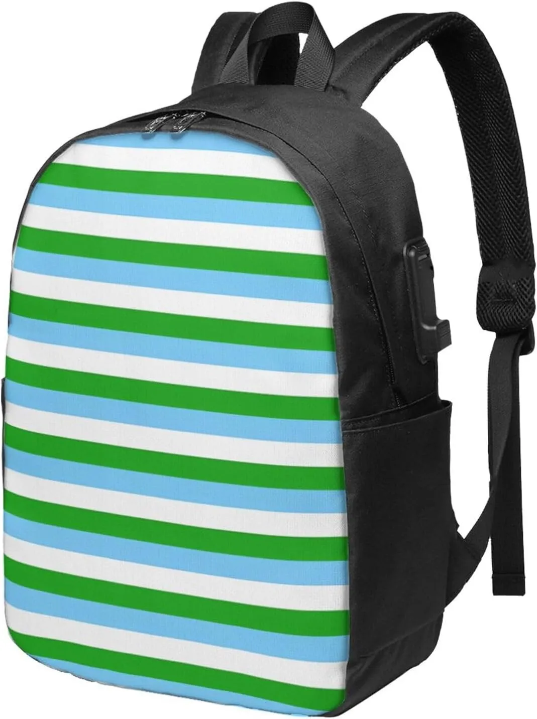 Guatemala Guatemalan Flag Stripes Laptop Backpacks Travel Backpack Casual Business Daypack Sport Rucksack Computer Bag Fits up to 17 Inch Notebook with USB Port