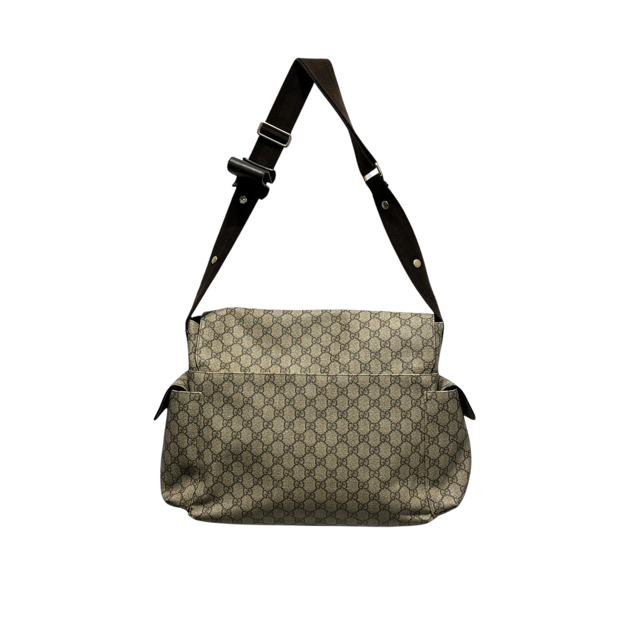 GUCCI/Boston Bag/OS/Monogram/Denim/MLT/GUCCI SUPREME GG WEB MESSENGER