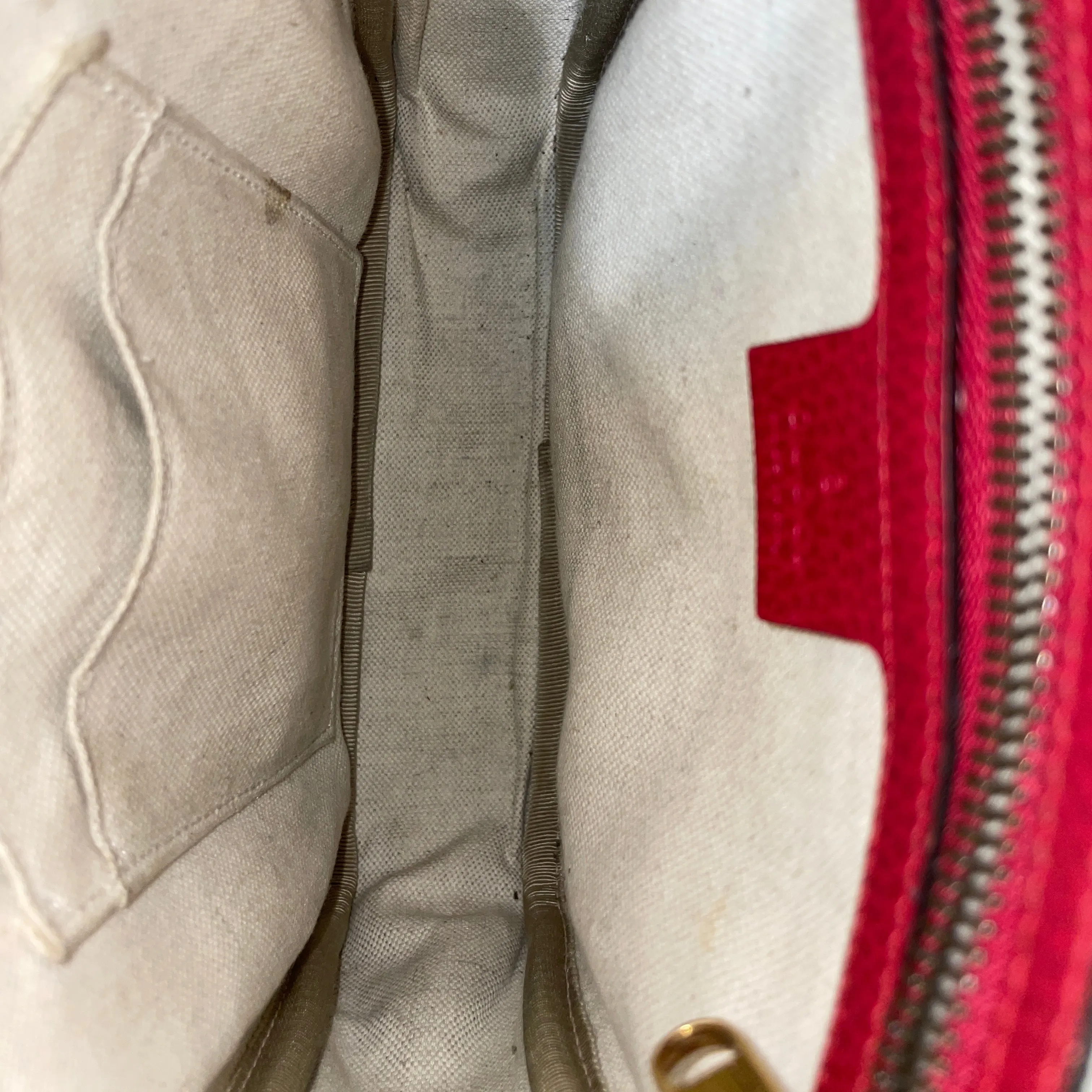 GUCCI/Cross Body Bag/Leather/RED/MESSENGER PRINTED LOGO