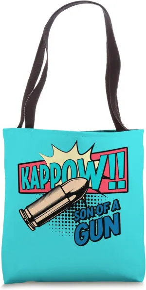 Gun Bullets Comic Kappow Boom Blast Explosion Aesthetic Tote Bag